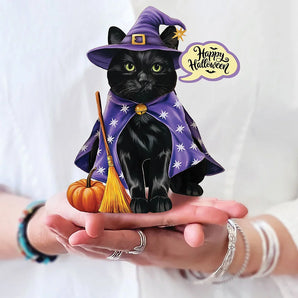 Mini Halloween Cat Pop Up Card