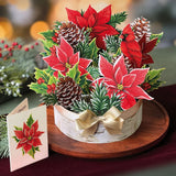 Birch Poinsettia Pop Up Card