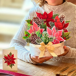 Birch Poinsettia Pop Up Card