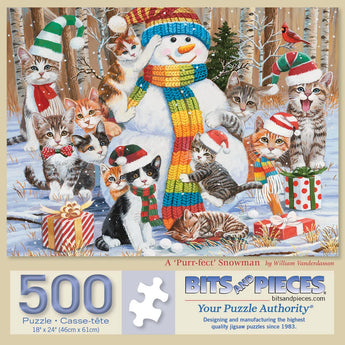 A Purrr fect Snowman Jigsaw Puzzle