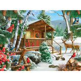 Cabin Winterscape Jigsaw Puzzle