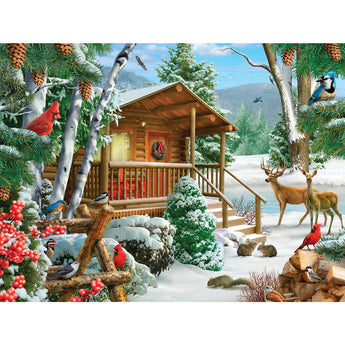 Cabin Winterscape Jigsaw Puzzle