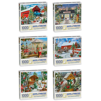 Set of 6  Alan Giana Jigsaw Puzzles
