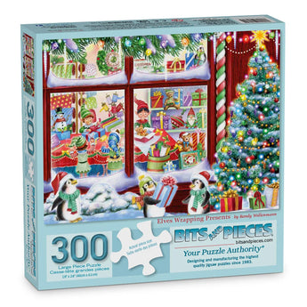 Elves Wrapping Presents Jigsaw Puzzle