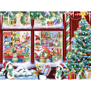Elves Wrapping Presents Jigsaw Puzzle