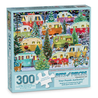 Colorful Christmas Campers Jigsaw Puzzle