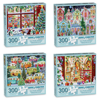 Set of 4 Randy Wollenmann Jigsaw Puzzles