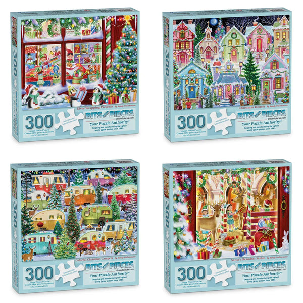 Set of 4: Randy Wollenmann Jigsaw Puzzles | Bits and Pieces