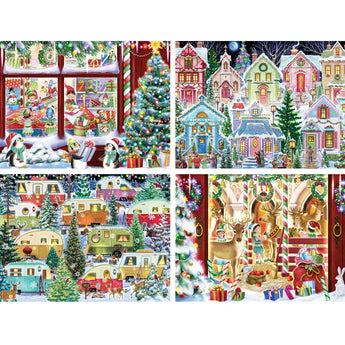 Set of 4 Randy Wollenmann Jigsaw Puzzles