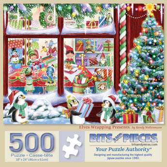 Elves Wrapping Presents Jigsaw Puzzle