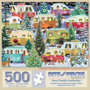 Colorful Christmas Campers Jigsaw Puzzle