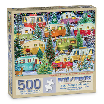 Colorful Christmas Campers Jigsaw Puzzle