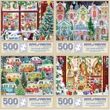 Set of 4 Randy Wollenmann Jigsaw Puzzles