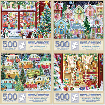 Set of 4 Randy Wollenmann Jigsaw Puzzles