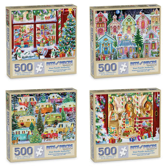 Set of 4 Randy Wollenmann Jigsaw Puzzles