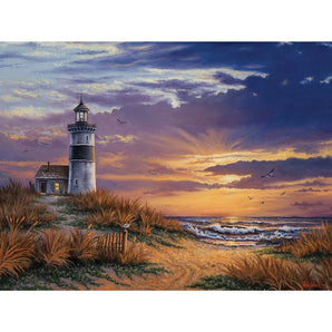 Lighthouse In The Bay Jigsaw Puzzle