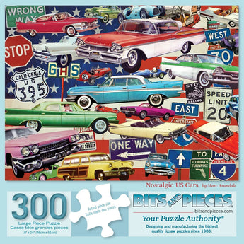 Nostalgic Us Cars Jigsaw Puzzle