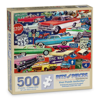 Nostalgic Us Cars Jigsaw Puzzle