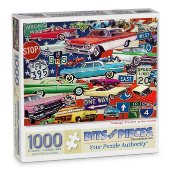 Nostalgic Us Cars Jigsaw Puzzle