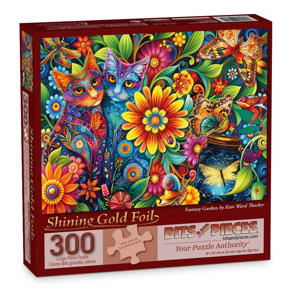 Fantasy Garden Foil Jigsaw Puzzle | Bits and Pieces Fantasy Garden Foil Jigsaw Puzzle | Bits and Pieces