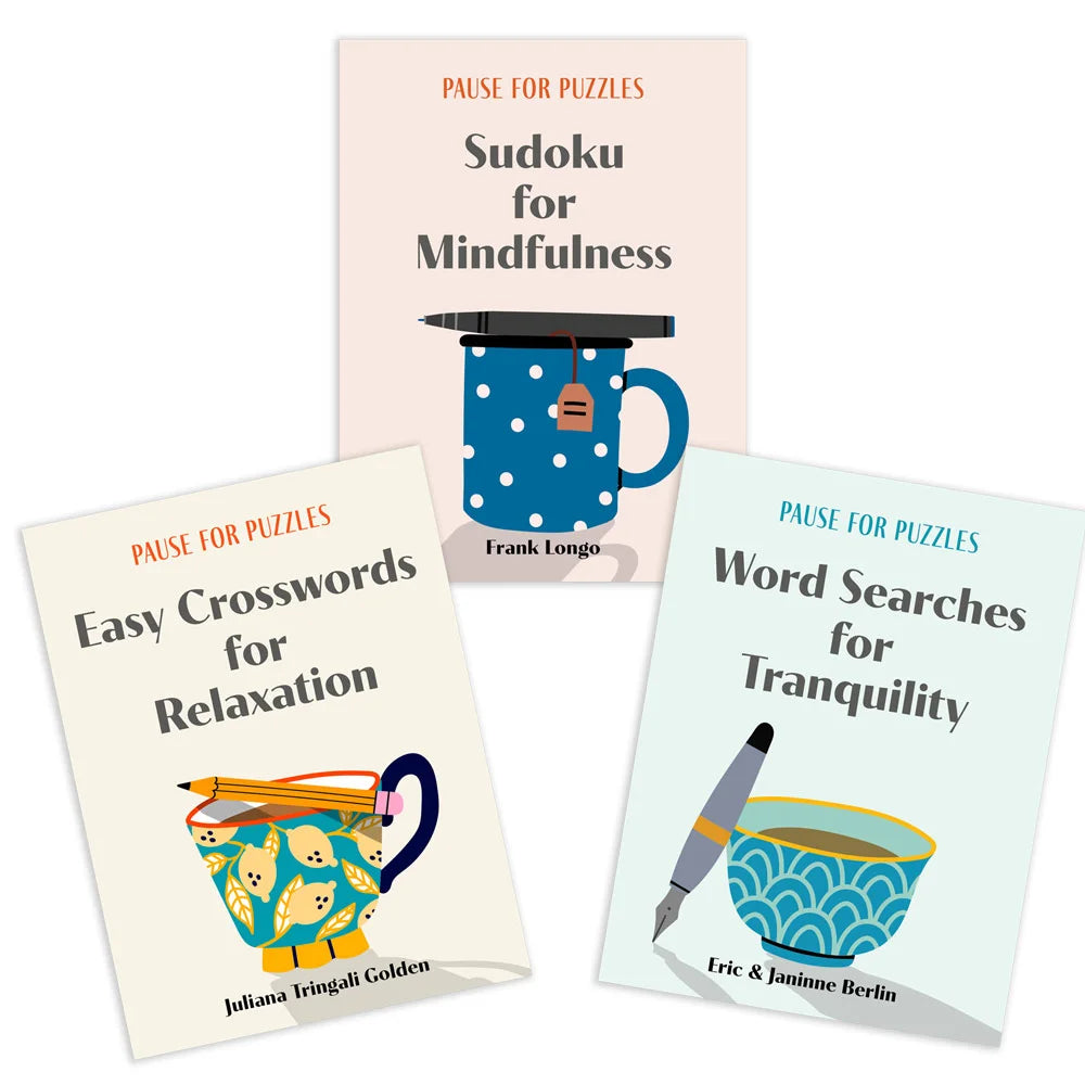 Set of 3: Pause For Puzzles Books