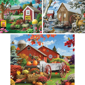 Set of 3 Alan Giana Jigsaw Puzzles