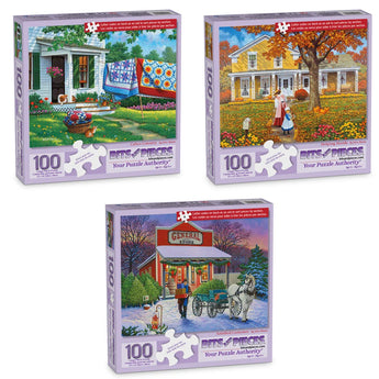 Set of 3 John Sloane Jigsaw Puzzles
