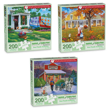 Set of 3 John Sloane Jigsaw Puzzles