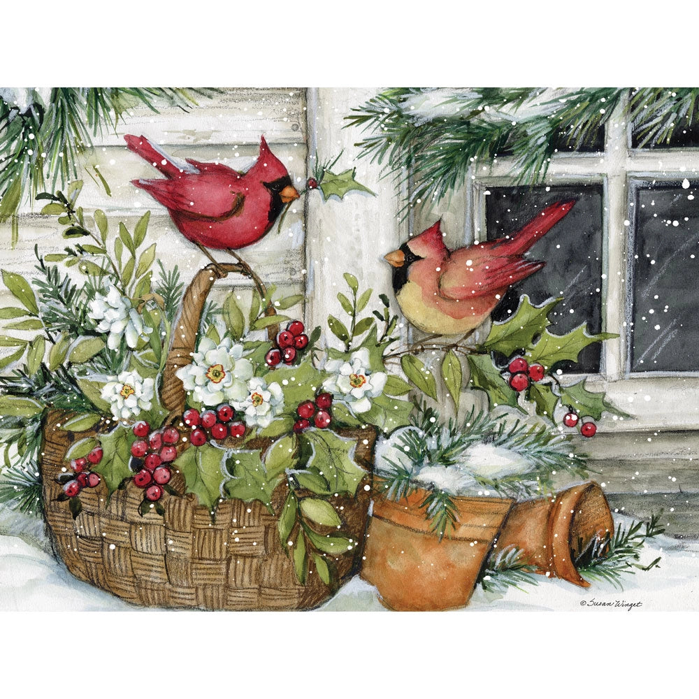 Holly Basket Cardinals Jigsaw Puzzle | Bits and Pieces