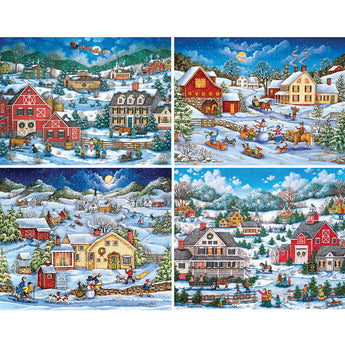 Set of 4 Bonnie White Jigsaw Puzzles