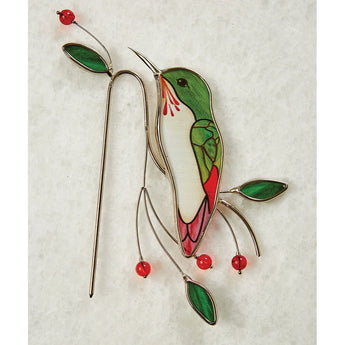 hummingbird plant hanger Glass Hummingbird Plant Hanger