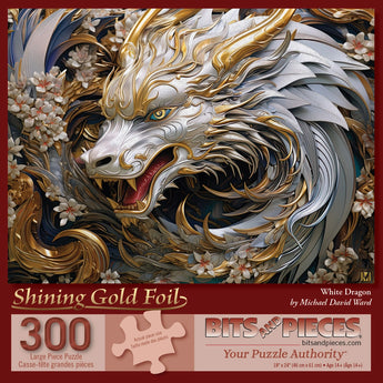 White Dragon Foil Jigsaw Puzzle | Bits and Pieces