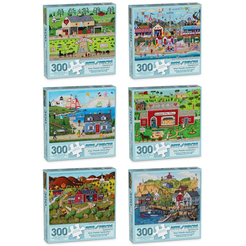 Set Of 6: Heartland Americana Jigsaw Puzzles | Bits and Pieces Set Of 6: Heartland Americana Jigsaw Puzzles | Bits and Pieces