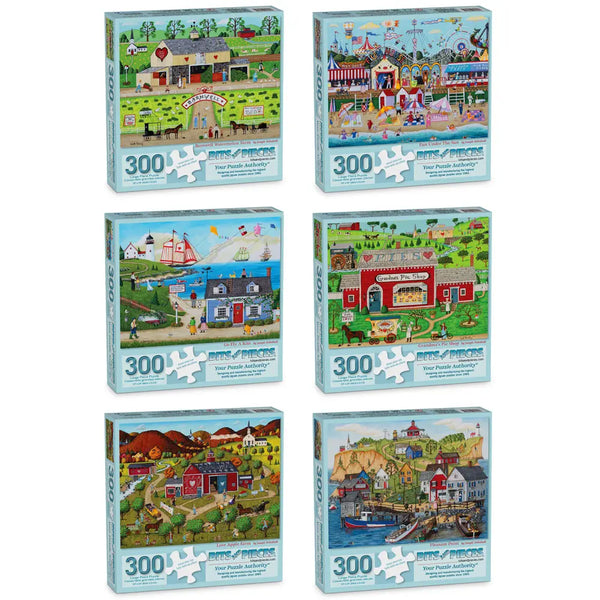 ワールドファミリーセット Set Of 6: Heartland Americana Jigsaw Puzzles | Bits and Pieces