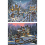 Set of 2 Peaceful Christmas Evenings Jigsaw Puzzles by Robert Finale