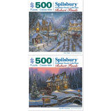 Set of 2 Peaceful Christmas Evenings Jigsaw Puzzle by Robert Finale