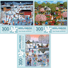 Set of 3: Jigsaw Puzzles by Sheila Lee | Bits and Pieces