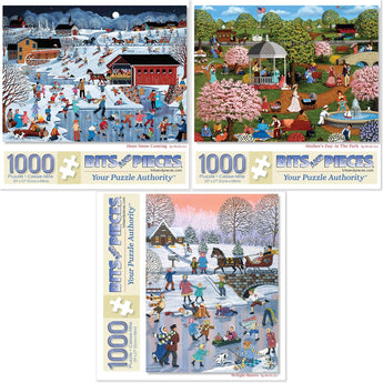 Set of 3: Jigsaw Puzzles by Sheila Lee | Bits and Pieces
