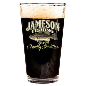 Personalized Fishing Family Tradition Clear Pint Glass