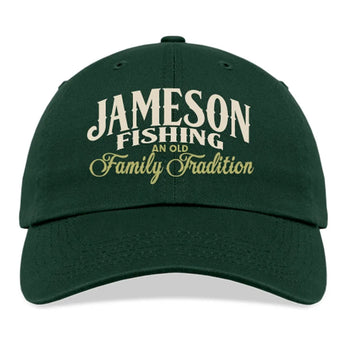 Personalized Fishing Family Tradition Adjustable Embroidered Hat
