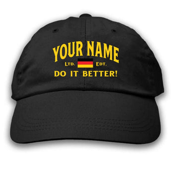 Personalized Germans Do it Better Black Adjustable Embroidered Hat