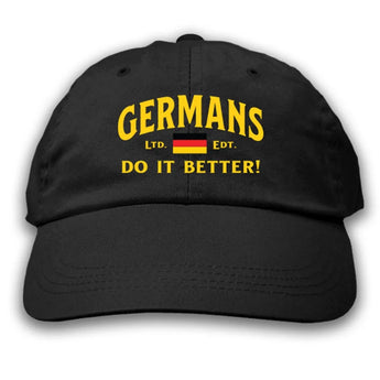 Personalized Germans Do it Better Black Adjustable Embroidered Hat