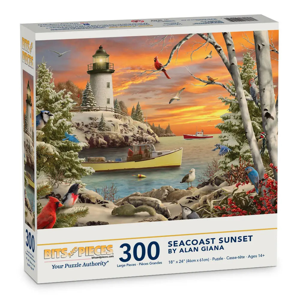 THOMAS McKNIGHT'S WORLD ジグソーパズル 506ピース Seacoast Sunset Jigsaw Puzzle | Bits and Pieces