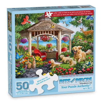 Playing Chase By The Gazebo Jigsaw Puzzle | Bits and Pieces