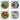 Set of 4 Roundabout Americana Puzzle Collection