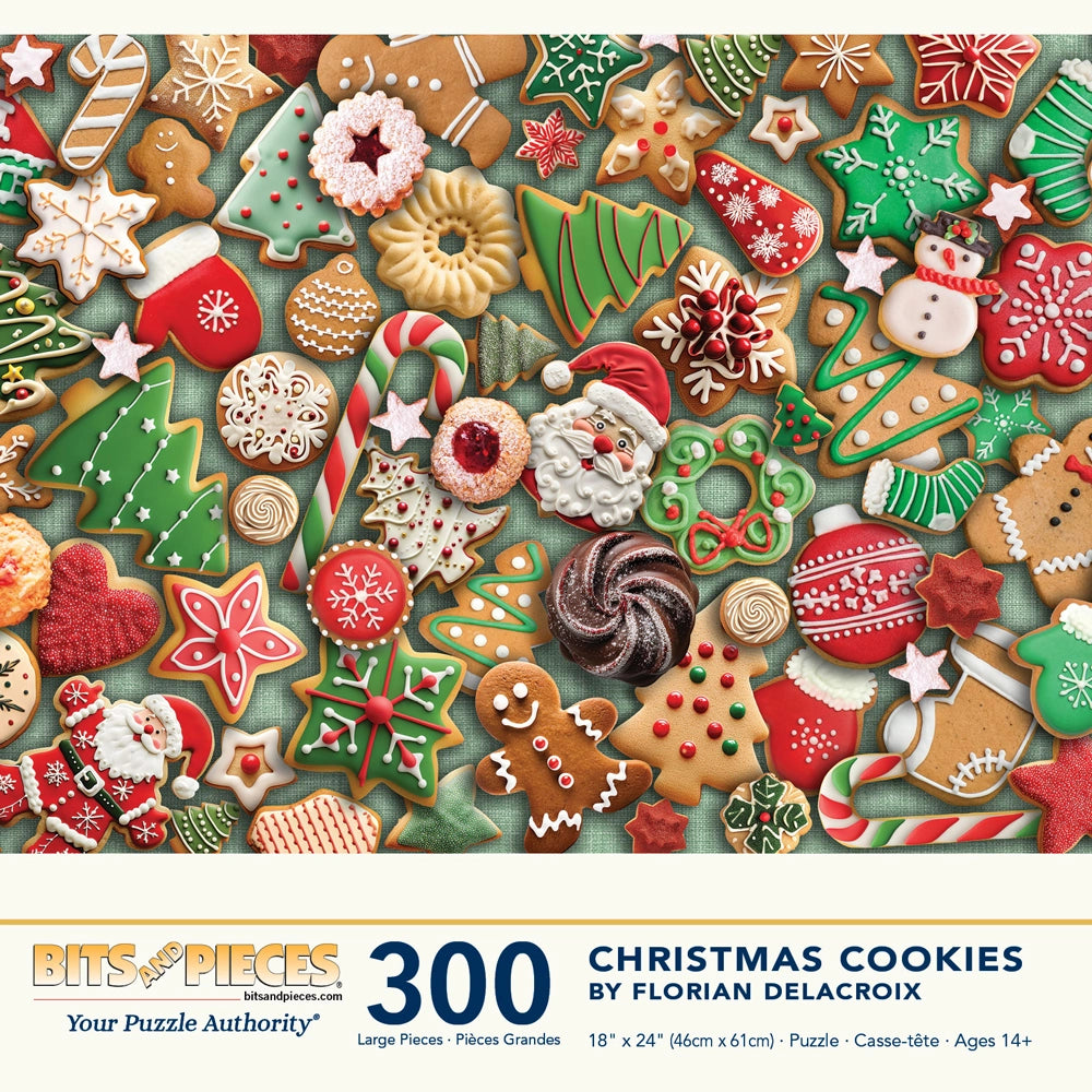 19 M&S クリスマス限定　ビスケット入　ライトアップ缶　全部セット Christmas Cookies Jigsaw Puzzle | Bits and Pieces