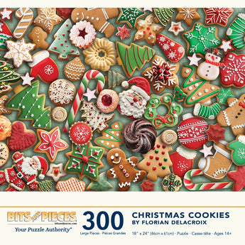 19 M&S クリスマス限定　ビスケット入　ライトアップ缶　全部セット Christmas Cookies Jigsaw Puzzle | Bits and Pieces