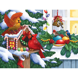 3 Seperate Christmas... B-THERE Three 100-Piece Holiday Jigsaw Puzzle Set