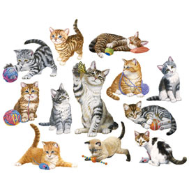 Tabby Kittens New 100 Piece Jigsaw Puzzle Great for kids and adults! 