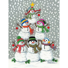 Snowman Holiday Puzzle Hand Cut 